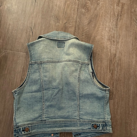 EUC AMERICAB EAGLE Denim Sleeveless Vest with Button Closure - Picture 2 of 5